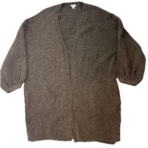 Cuyana Brown Cardigan Sweater